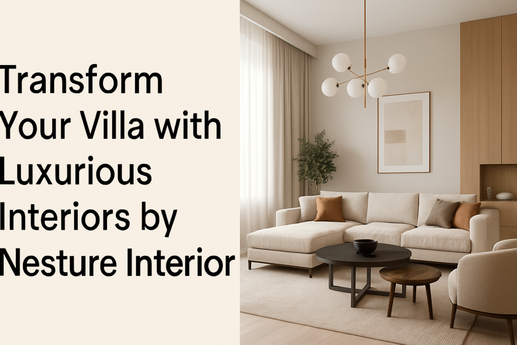 Luxurious villa interior design by Nesture Interior in Bangalore